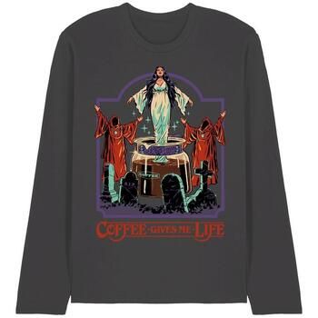 Steven Rhodes Camiseta manga larga Coffee Gives Me Life para mujer