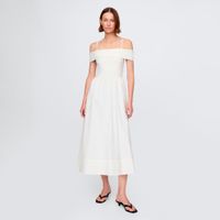 gap vestido midi con hombros descubiertos 734086-968