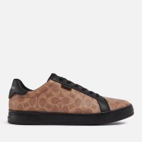 coach lowline signature printed coated-canvas trainers - uk 7