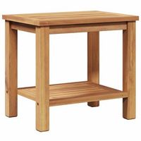 mesa de jardin  mesa de cafe marron 50 x 35 x 45 cm madera de teca maciza