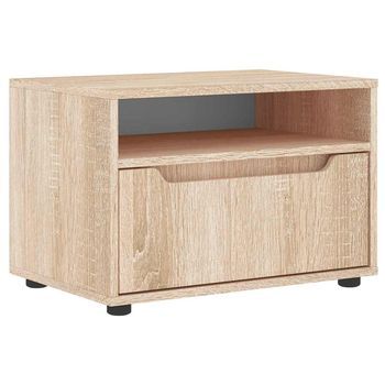 Mueble De Tv Visnes Roble Sonoma 60x40x38 Cm Madera Ingeniería Vidaxl