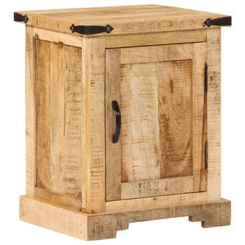 Mesita De Noche Madera Maciza De Mango 40x35x50 Cm Vidaxl