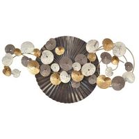 decoracion de pared de metal para colgar cremaorogriscobre 120x89x58 cm 050000104
