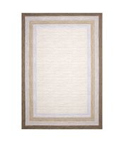 proyect 05 - beige - alfombra de vinilo con doble greca impresa