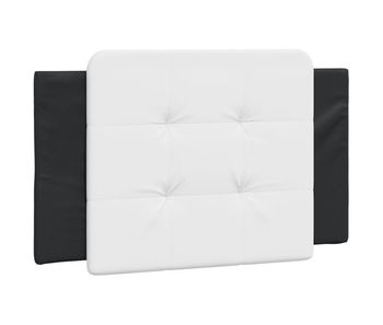 Vidaxl cabecero de cama acolchado zadar cuero sintético blanco y negro 90 cm