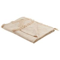 manta de algodon beige 130 x 180 cm patron geometrico accesorio fatehpur