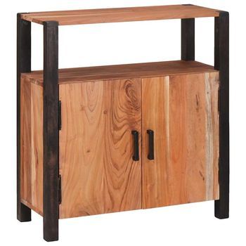 Aparador Marrón 70 X 30 X 75 Cm Madera De Acacia Sólida Vidaxl