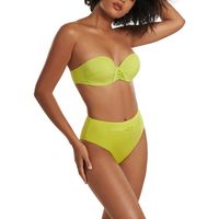 lisca banador braga de traje bano cintura alta palma para mujer