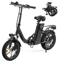 bicicleta electrica plegable iscooter u4 36 v 104 ah 16r bicicleta electrica compacta negra