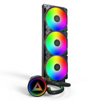 refrigeracion liquida montech lightflow argb 360mm 3 ventiladores iluminacion led