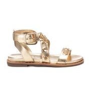carmela para mujer 16238902-oro sandalias de piel 162389 dorado 36 plano hebilla casual