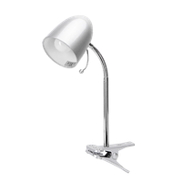 aigostar - flexo led escritorio con pinza e27max 11w cable 15 m con interruptor h35cm bombilla no incluida plata