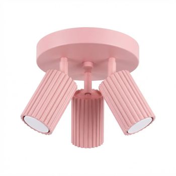 Plafone rosa aluminio alt. 18 cm