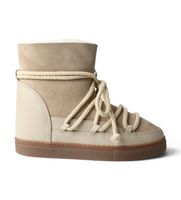 inuikii para mujer 10010040042 botas de piel classic wedge beige 37 3 a 5cm cordones casual