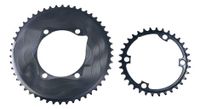 plato alugear round aero 110 bcd asymmetric shimano 11 velocidades negro