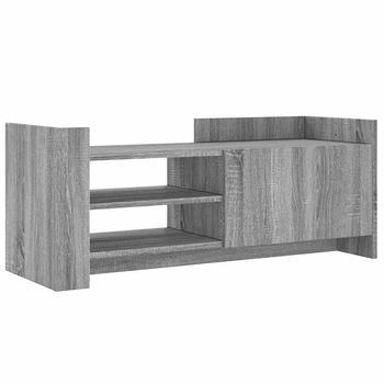 Mueble De Tv | Mueble De Salón | Gabinete De Tv Madera Contrachapada Gris Sonoma 100x35x40 Cm