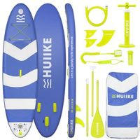 tabla paddle surf hinchable con accesorios huiike  sup con remo quillas inflador azul 10