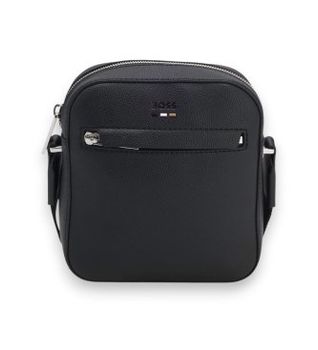 BOSS para hombre. 50536475 Bandolera Ray Zip negro (OSFA), Casual, Poliuretano
