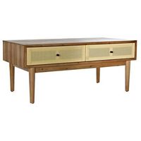 mesa centro abeto ratan 106x55x46 marron