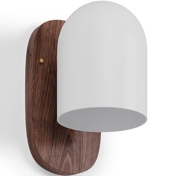 Lámpara Aplique De Pared De Madera Y Metal - Guee Marrón
