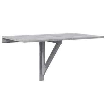 Mesa De Pared Plegable Contrachapada Gris Sonoma 100x60x56 Cm Vidaxl