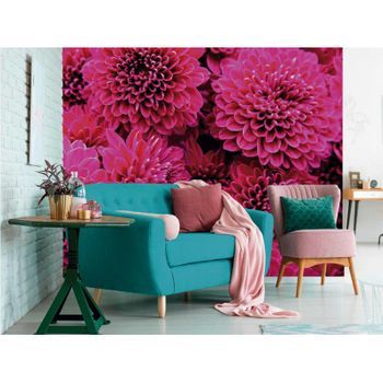 Fotomural Vinilo Dalias Magenta 500 X 300 Cm