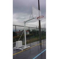 juego canastas baloncesto deluxe monotubo tubo 100 trasladable 2 ruedas con carro - sin tablero aro