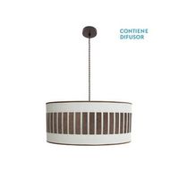 colgante ivanna 3xe27 marronblanco-oxido regx60x60 cm