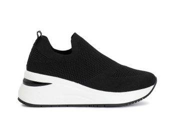 slip-on de mujer con calcetín black 38