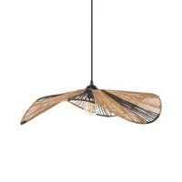 lampara colgante de yute estilo boho bombilla abierta tejida a mano salon comedor natural cibuco