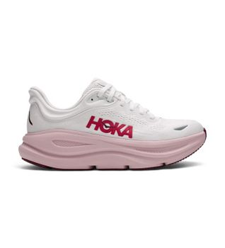 HOKA para mujer. 1162012 Zapatillas Bondi 9 blanco, rosa (41 1/3), 3 a 5cm, Cordones, Casual, Deportivo, Running, Multideporte, Mesh