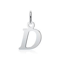 colgante letra d de plata 925
