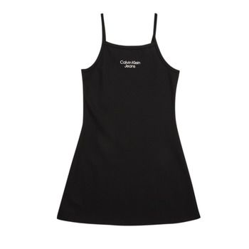 Calvin Klein Jeans Vestido STACK LOGO PUNTO STRAP para niña