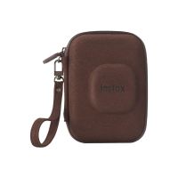 funda camara fujifilm instax mini liplay terciopelo bronce resistente a golpes
