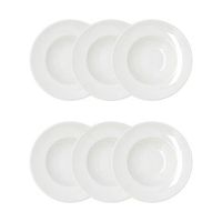 set 6 plato pasta 27cm harmony hydrozero 27cm bidasoa harmony hydrozero - blanco apto microondas