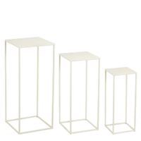 mesa auxiliar quinty blanco roto  h70xb30xl30cm