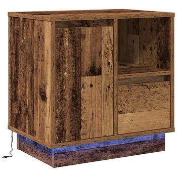 Juego De Mesitas De Noche - Armarios De Noche Madera Vieja 50 X 34.5 X 50 Cm. Mc6972