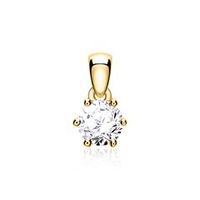colgante para mujer en oro de 14 quilates con diamante