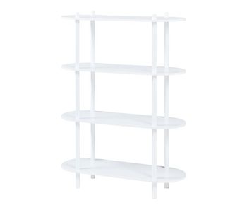 Librería øvre con 4 estantes metal 108x80x30cm - blanco [en.casa]