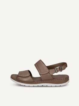 CAPRICE Heeled sandal, brown, made of Leather without heel, Size 38