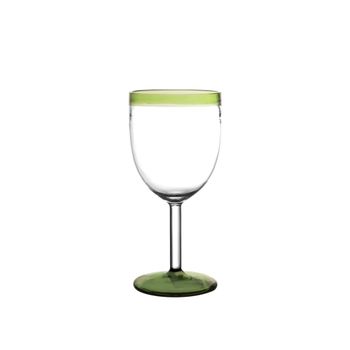 Copa de vino en vidrio verde h17