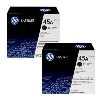 Original Multipack HP LaserJet 4345x mfp Printer Toner Cartridges (2 Pack) -Q5945A