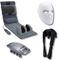 cofre led facial shiatsu pistola colchoneta - bodylife beautyrecovery pro blanco