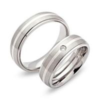 anillos de boda de acero inoxidable 6mm grabado