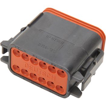 Conector de cable eléctrico carcasa Deutsch 12 pines macho negro