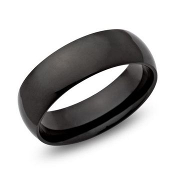 Anillo acero inoxidable ennegrecido 7mm grabado posible