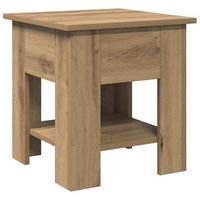 mesa de centrormesa auxiliarrmesita de centro madera de ingenieria roble artisan 40x40x42 cm