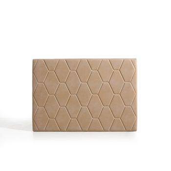 Cabecero Ágata Para Cama De 110 De Tela Camel 115x115x8. Matris