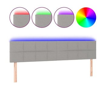 Vidaxl cabecero con led de tela gris claro 160x5x78/88 cm