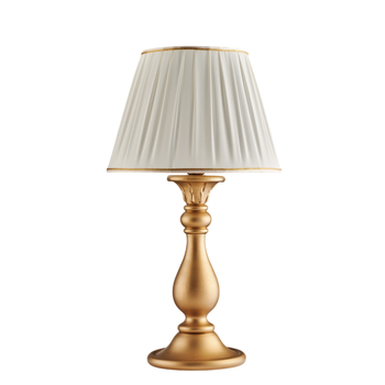 Lámpara Lucca De Madera Dorada Antigua, 1 Luz Con Pantalla Dm.35 H.60 Ø35 Bl271-lm-or